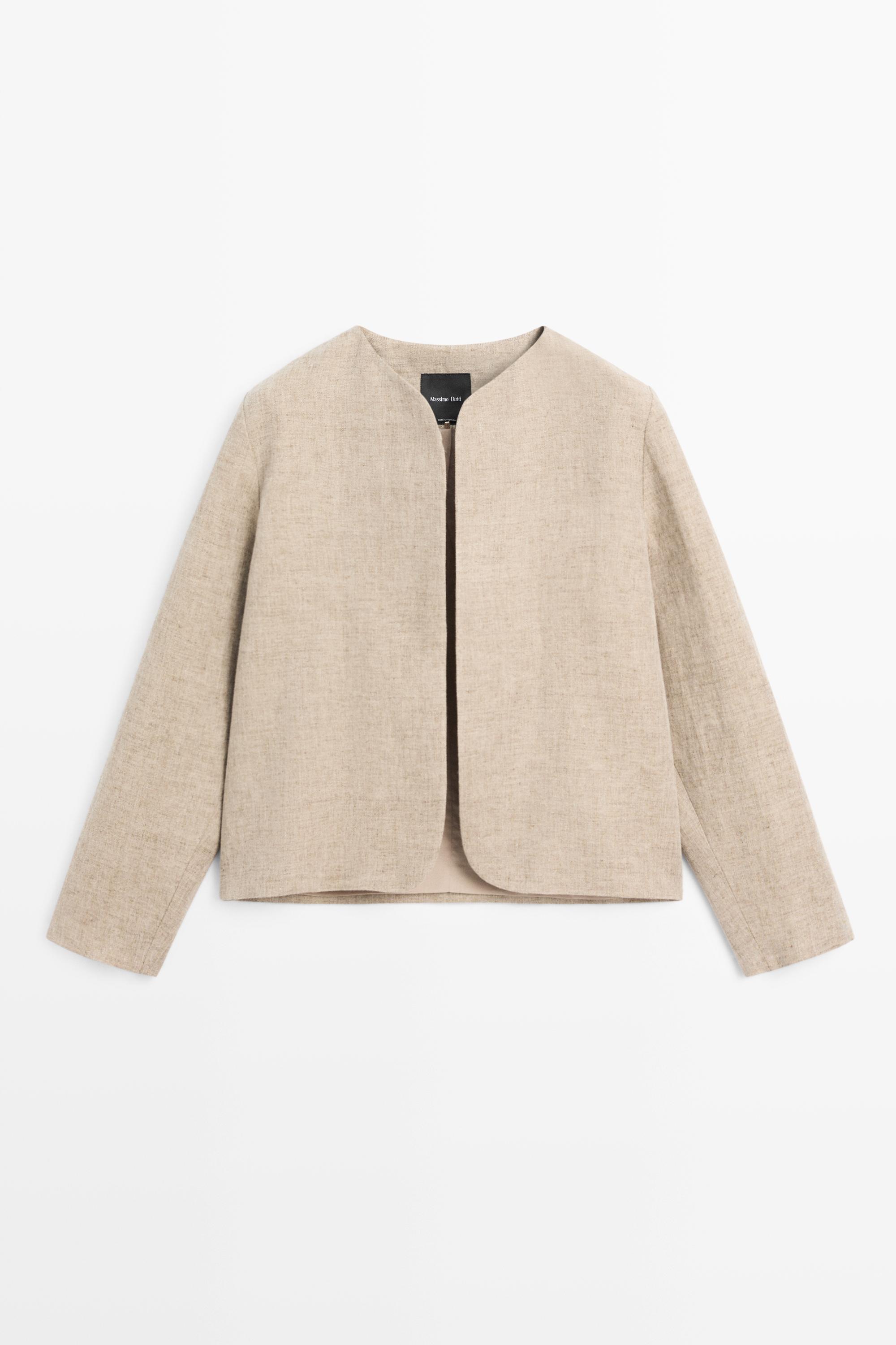 Bomber jacket with flecked detail